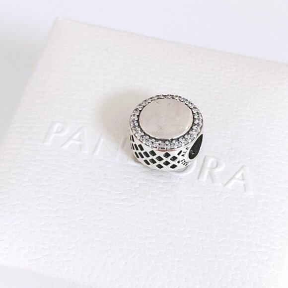 Pandora Engravable Football Charm Bead S925 Silver with box - Picture 9 of 9